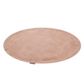 KiddyMoon velvet play mat and bag 2in1 for kids, Desert Pink: Dark Turquoise/ Pastel Beige/ Greengrey/ Salmon Pink