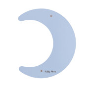 KiddyMoon wall decor kids room nursery wood mdf multiple shapes 3D, Crescent:  Blue/ Grey