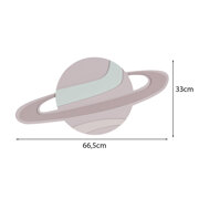 KiddyMoon wall decor kids room nursery wood mdf multiple shapes 3D, Saturn:  Beige/ Grey