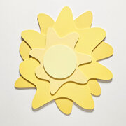 KiddyMoon wall decor kids room nursery wood mdf multiple shapes 3D, Sun:  Yellow