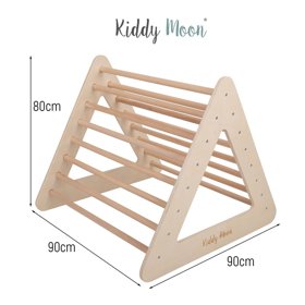 KiddyMoon wooden pikler triangle for children CS-002, Beige