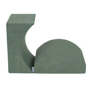 PPZV-222 KiddyMoon Foam playground sand beige VELVET Ramp/Halfshaft, forest green, Multi-Size