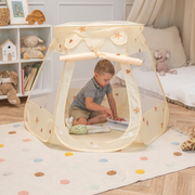 Play Tent Castle House Pop Up Ballpit Shell Plastic Balls For Kids, Light Beige:  Pastel Beige/ Copper/ Pearl