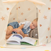 Play Tent For Kids Pavilion Playhouse Children Easy To Assemble Play Tent For Babies and Toddlers Pop up Play For Indoor And Outdoor, Light Beige