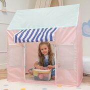 Playhouse Play Tent Foldable for Children Durable Breathable Material for Kids Portable Easy to Assemble For Indoor and Outdoor Compact Design for Creative Imaginative, pink-mint, No Balls