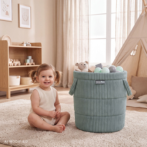 KiddyMoon KM-BIN Toys basket, Green