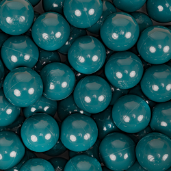 KiddyMoon Soft Plastic Play Balls ∅ 7cm/2.75in Mono-colour certified Made in EU, dark turquoise, 100 Balls/7cm-2.75in