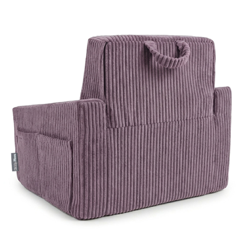 KiddyMoon Folding Children's Foam Armchair 2-in-1 Convertible Sofa for Kids, purple, UNI