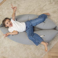 KiddyMoon Inflatable Sensory Peapod Chair For Kids With Handles And Pump, Grey, M