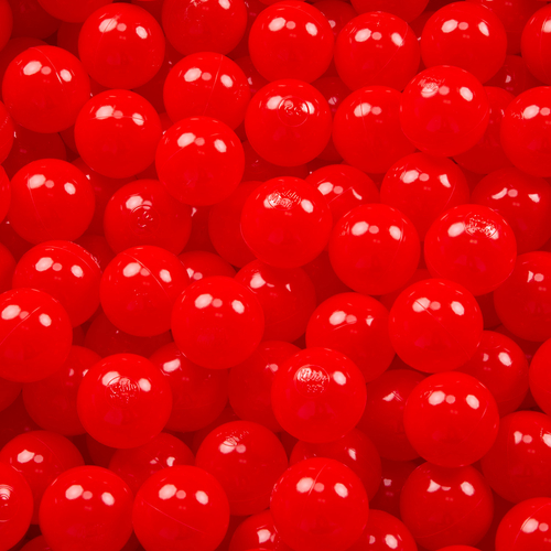 KiddyMoon Soft Plastic Play Balls ∅ 7cm/2.75in Multi-colour Made in EU, Red, 700 Balls/7cm-2.75in