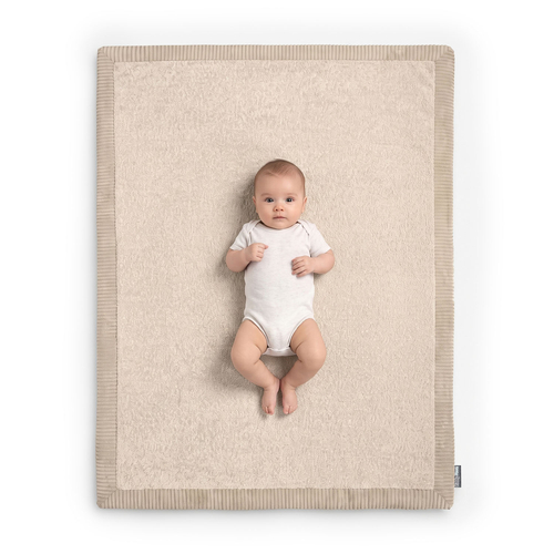 KiddyMoon Baby Play Mat for Kids, Soft and Non-Slip, Beige