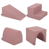 KiddyMoon Foam playground set - wedge L/hill/tunnel/steps PPZ-244, heather, Multi-Size