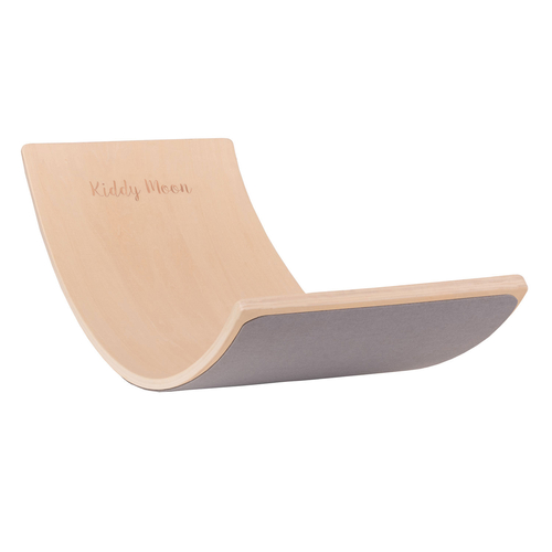 KiddyMoon Wooden Balance Board for Children Wooden Swing Board Montessori Toy for Kids Balancing Board for Babies 80x30cm, Natural, board