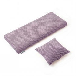 KiddyMoon Cushion Set For Balance Board Mattress and Pillow Ribbed Fabric Washable Cover, purple, Mattress/Pillow