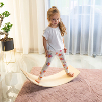KiddyMoon Wooden Balance Board for Children Wooden Swing Board with Rope Montessori Toy for Kids Made of Wood Balancing Wobble Board for Babies 80x30cm, natural, board
