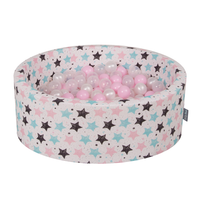 KiddyMoon Soft Plastic Play Balls ∅ 7cm/2.75in Multi-colour Made in EU, light pink/pearl/transparent, 100 Balls/7cm-2.75in