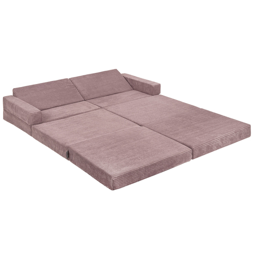 KiddyMoon Foam Sofa for Children Multifunctional Mattress Armchair Kids Foldable  Bed Folding Toddler Couch Chair for Playroom Bedroom Living Room, purple, 140x55x30 cm