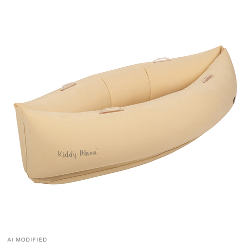 KiddyMoon Inflatable Sensory Peapod Chair For Kids With Handles And Pump, Beige, L
