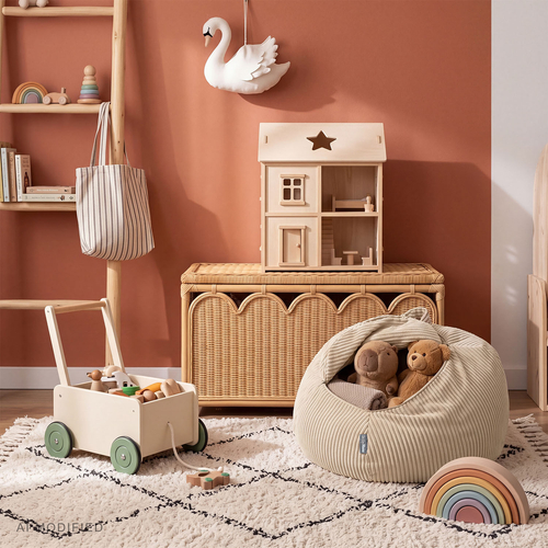 KiddyMoon KM-BAG-ES Furniture Armchairs, beige