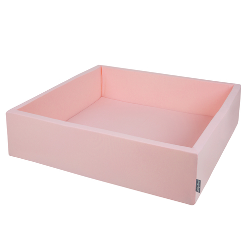 KiddyMoon Soft Ball Pit Square  ∅ 7Cm / 2.75In For Kids, Foam Ball Pool Baby Playballs Children, Made In The EU, Pink, No balls