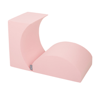 KiddyMoon Foam Playground for Kids Obstacle Course for Children Montessori Toy for Babies Soft Construction Blocks Element, Ramp/Halfshaft, Certified Made in The EU, pink:-, Multi-Size