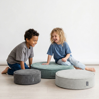 KiddyMoon 3-Piece Foam Elements for Kids Children's Room Accessory, ciemnoszary-jasnoszary-zielony