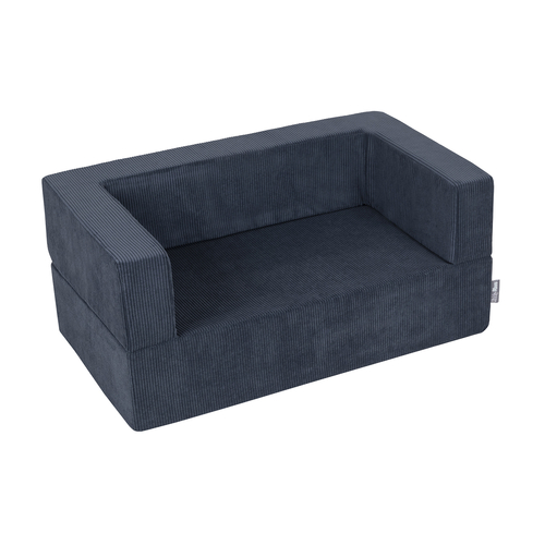 KiddyMoon Modular Foam Sofa for Children's with Balls Lightweight Sofa For Kids Room Comfortable Space-Saving with Storage Room Fabric Safe and Fun for Kids, navy blue: babyblue/blue/pearl, Sofa + 100 Balls