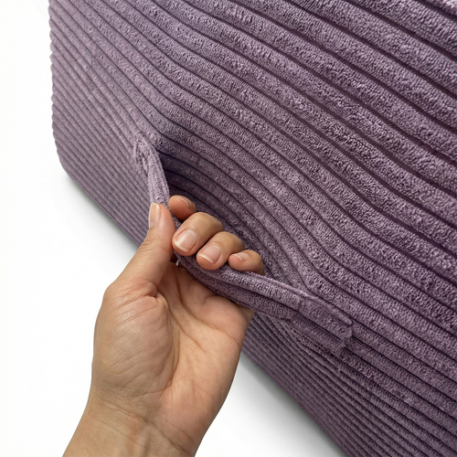 KiddyMoon Kids Indoor Trampoline 2 in 1, Removable Washable Zip Ribbed Cover, Mini Trampoline for Home, Purple, Trampoline