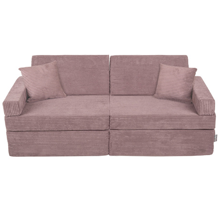 KiddyMoon Foam Sofa for Children Multifunctional Mattress Armchair Kids Foldable  Bed Folding Toddler Couch Chair for Playroom Bedroom Living Room, purple, Sofa with 2 Pillows