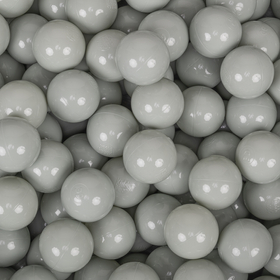 KiddyMoon Soft Plastic Play Balls ∅ 7cm/2.75in Mono-colour certified Made in EU, greengrey, 300 Balls/7cm-2.75in