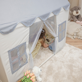 KiddyMoon Playhouse For Kids Foldable Durable Child's Play Tent Fabric Indoor And Outdoor Use Compact Design Easy Assembly And Storage Creative Space For Imagination And Fun, white-grey: dark turquoise/pastel beige/green/gray/salmon, 200 Balls