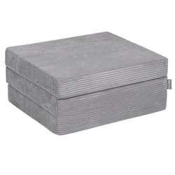 KiddyMoon Multifunctional Foam Mattress Foldable Bed Armchair Kids Children Sofa Folding Toddler Couch Chair for Playroom Bedroom Living Room, dark grey, 165x70x10 cm