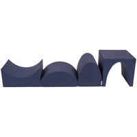 KiddyMoon Foam playground - Hill/Tunnel/Ramp L/halfshaf L PPZ-234, navy blue, Multi-Size