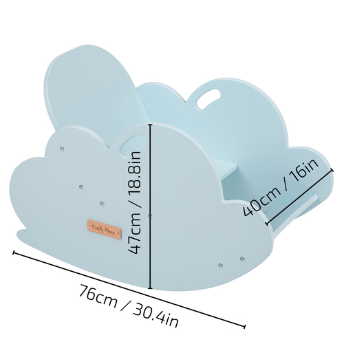 KiddyMoon Wooden Rocker Arch for Kids Rocking Chair Animal Montessori Seesaw for Children Activity Toy for Babies Climbing Play Arch, Cloud Model AR-002, , Cloud
