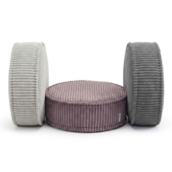 KiddyMoon 3-Piece Foam Elements for Kids Children's Room Accessory, dark grey-purple-light grey, Sx3