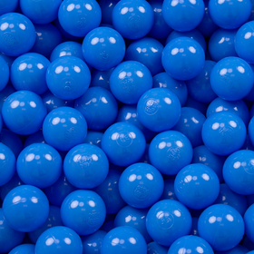 KiddyMoon Soft Plastic Play Balls ∅ 7cm/2.75in Mono-colour certified Made in EU, blue, 700 Balls/7cm-2.75in