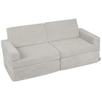 KiddyMoon Foam Sofa for Children Multifunctional Mattress Armchair Kids Foldable  Bed Folding Toddler Couch Chair for Playroom Bedroom Living Room, light grey, Sofa