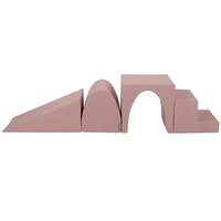 KiddyMoon Foam playground set - wedge L/hill/tunnel/steps PPZ-244, heather, Multi-Size