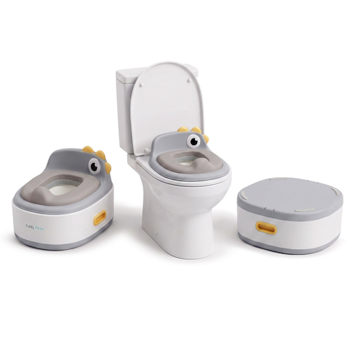 KiddyMoon Potty Training Chair for Toddlers 3-in-1 Seat and Step Stool, Grey, UNI
