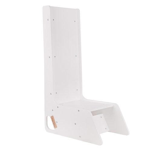 KiddyMoon Wooden Slide Chair 2in1 for Children, Slide for Ball Pit SC-002 White, Large