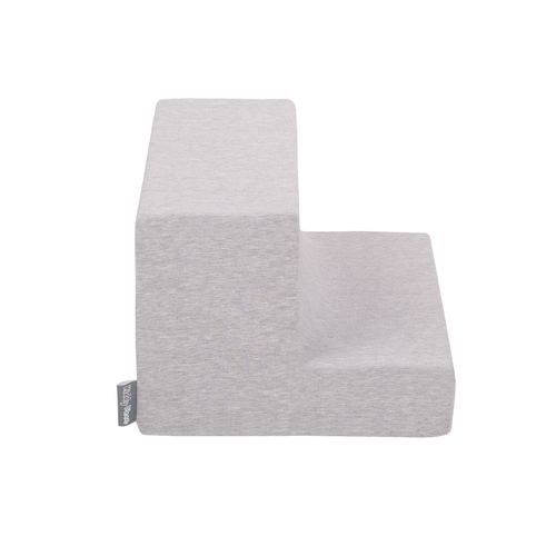 KiddyMoon Foam Playground for Kids Obstacle Course for Children Montessori Toy for Babies Soft Construction Blocks Element, Steps, Certified Made in The EU, light grey, Multi-Size