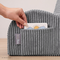 KiddyMoon KM-FT-CLOUD Furniture Armchairs, dark grey