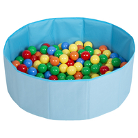 children colourfull foldable ballpit plastic balls, blue:yellow/green/blue/red/orange, 200 balls