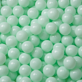 KiddyMoon Soft Plastic Play Balls ∅ 6cm / 2.36 Multi Colour Made in EU, mint, 300 Balls/6cm-2.36in