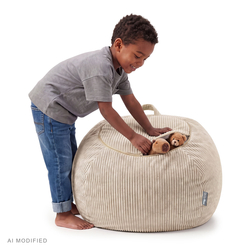 KiddyMoon KM-BAG-ES Furniture Armchairs, beige