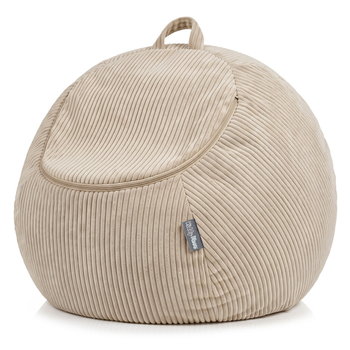 KiddyMoon Bean Bag for Children 2-in-1 Storage for Toys 80x80x50cm, beżowy