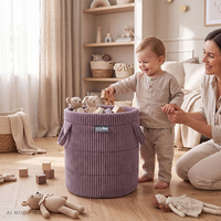 KiddyMoon KM-BIN Toys basket, Purple
