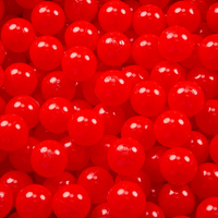 KiddyMoon Soft Plastic Play Balls ∅ 7cm/2.75in Mono-colour certified Made in EU, red, 300 Balls/7cm-2.75in