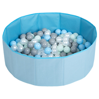 children colourfull foldable ballpit plastic balls, blue:pearl/grey/transparent/babyblue/mint, 300 balls