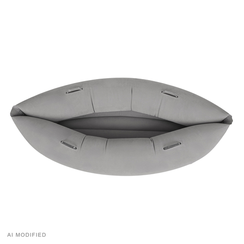 KiddyMoon Inflatable Sensory Peapod Chair For Kids With Handles And Pump, Grey, L